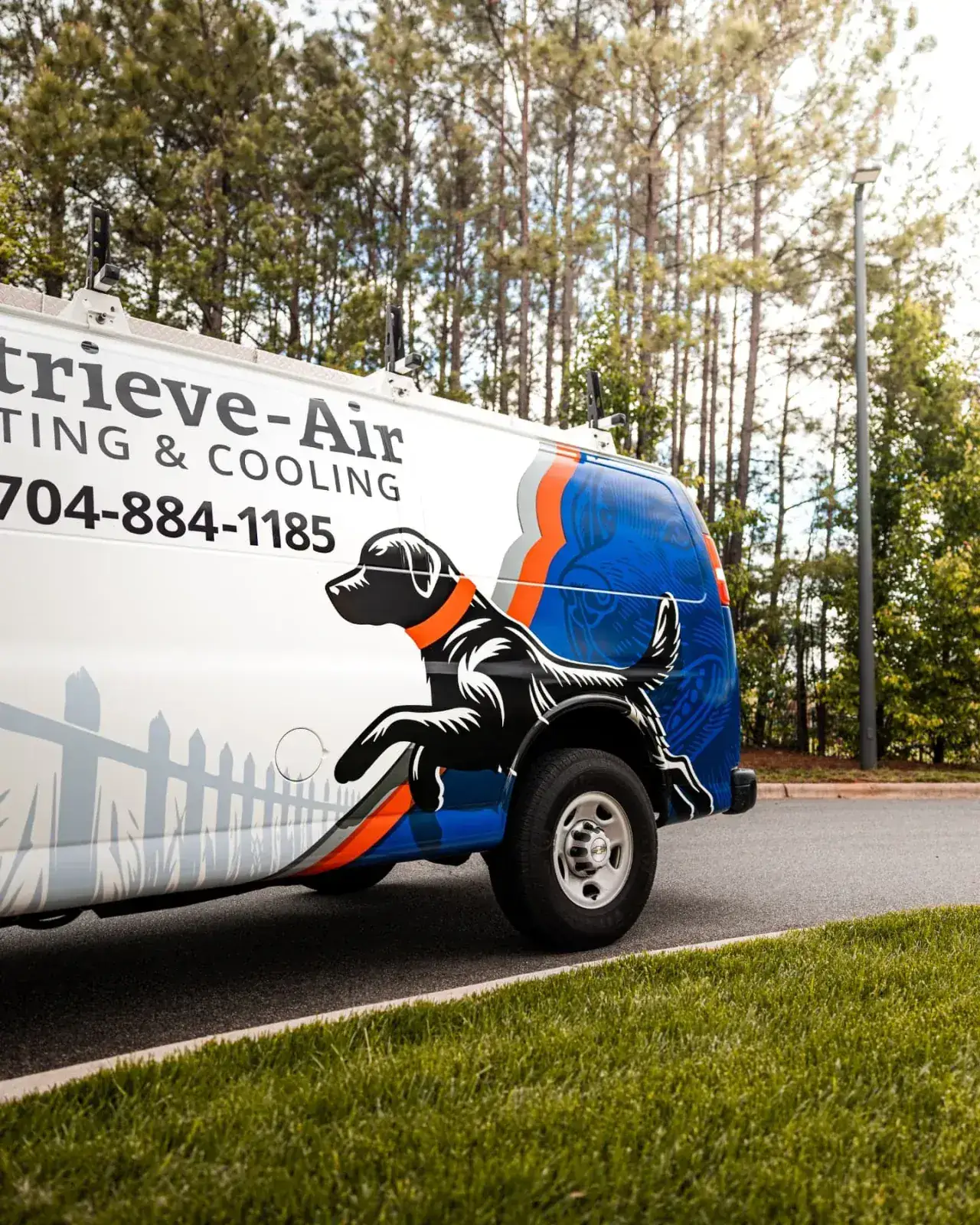 Retrieve-Air Heating and Cooling service van in Dallas, North Carolina